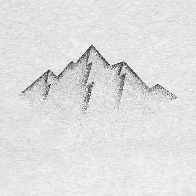 Mountains pointillism art by JDP Designs